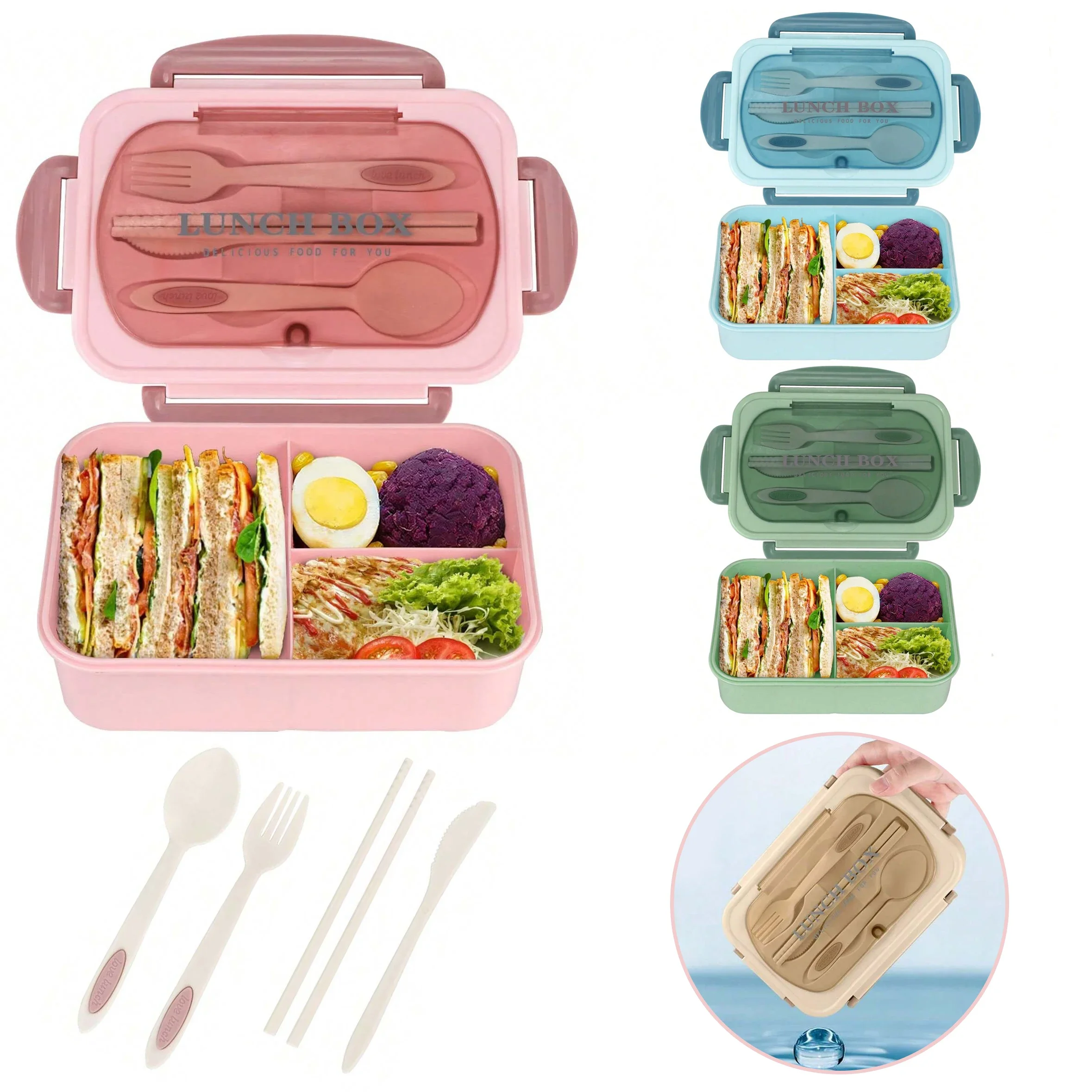 Food Storage With Compartments - Boîte à bento pour adultes avec