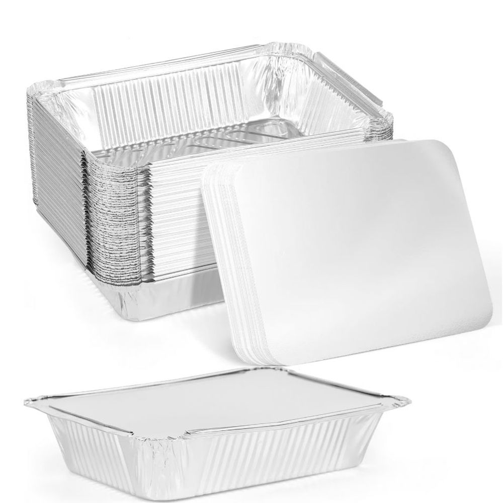 Food Storage Aluminum - Plateaux carrés antiadhésifs en aluminium avec
