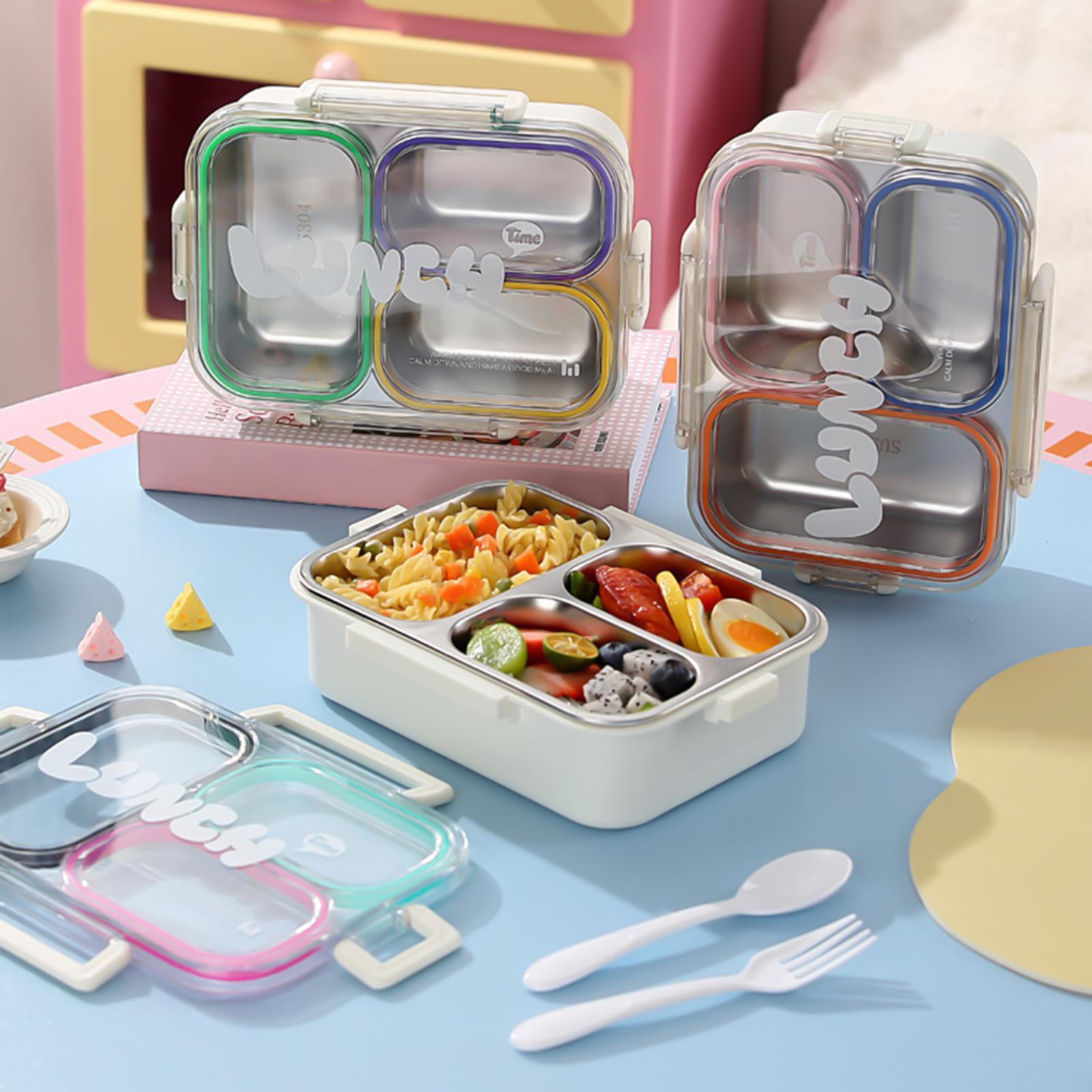 Food Storage With Compartments - Boîte à lunch en acier inoxydable