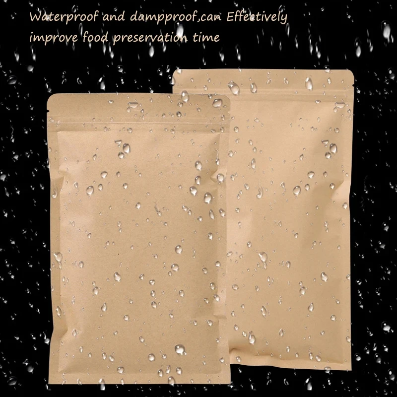 Food Storage Bags Reusable - Pochette à fermeture éclair en papier
