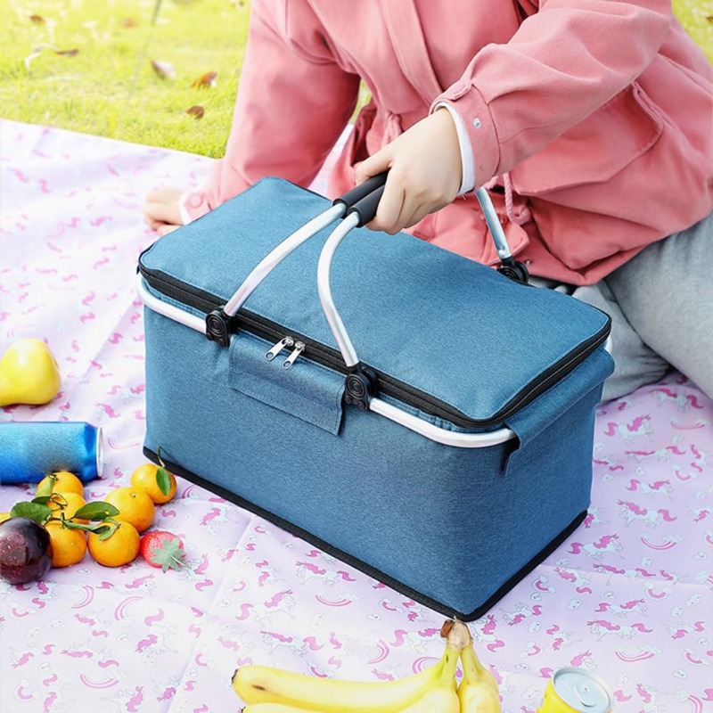 Food Storage Aluminum - Panier de pique-nique pliable en tissu