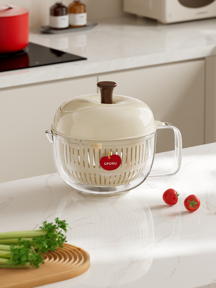 Xxl Food Storage Container - Grand essoreur à salade avec égouttoir,