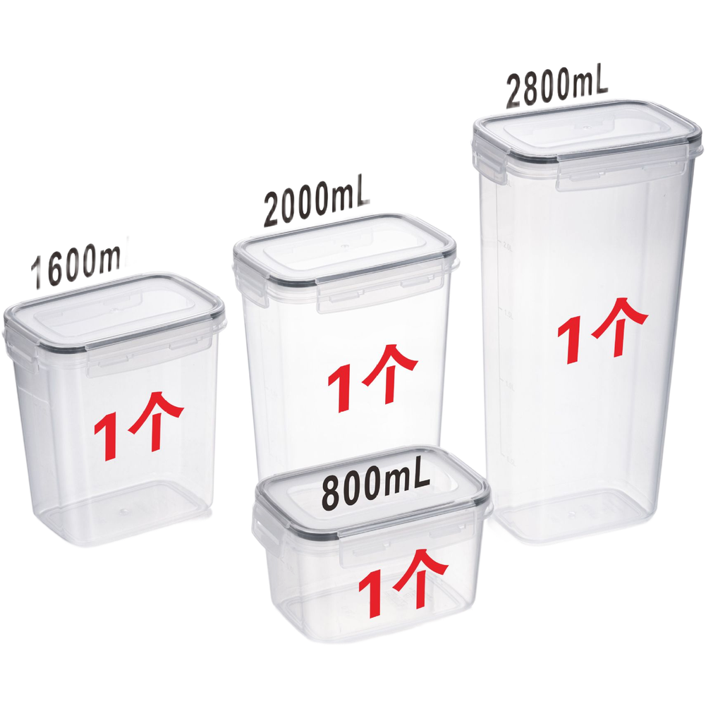 Food Storage For Long Term - Ensemble de contenants alimentaires hermétiques transparents
