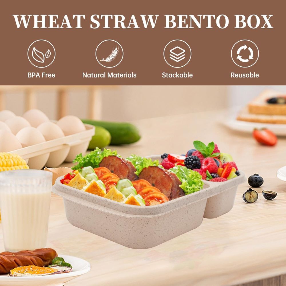 Lot de 4 boîtes à bento, conte - Food Storage With Compartments avis et prix