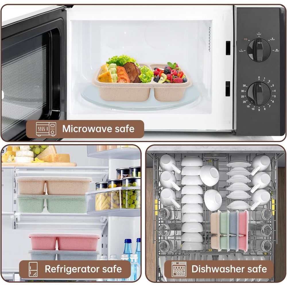 Lot de 4 boîtes à bento, conte - Food Storage With Compartments avis et prix