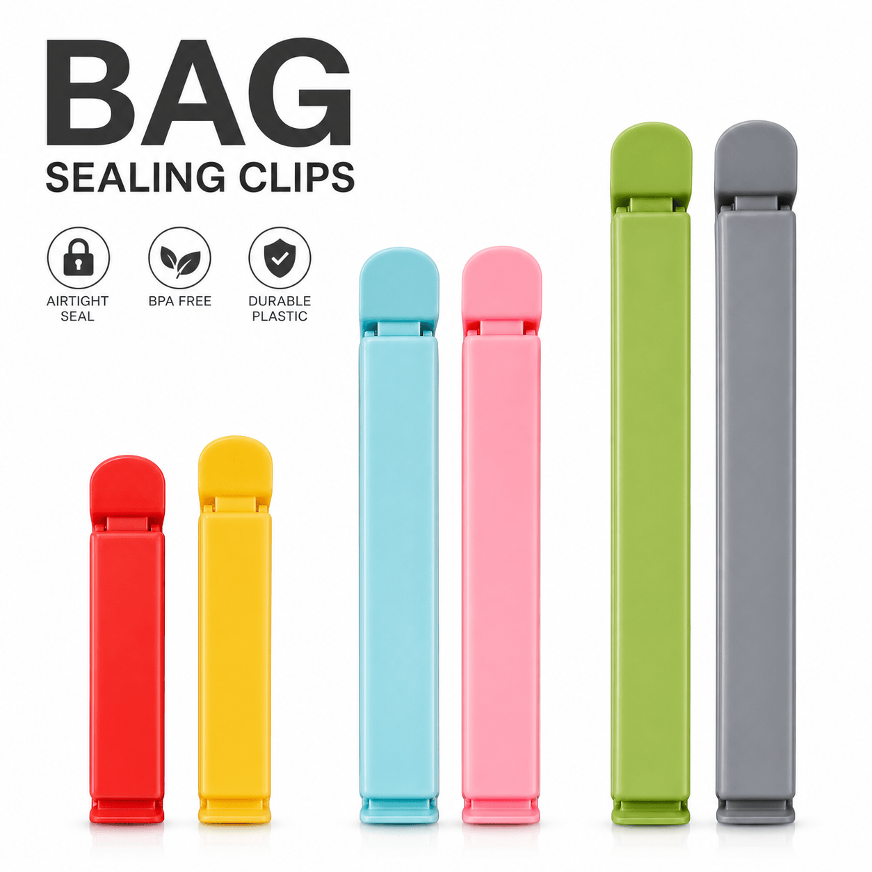 5 pinces de fermeture pour sac - Food Storage Bags Reusable avis et prix