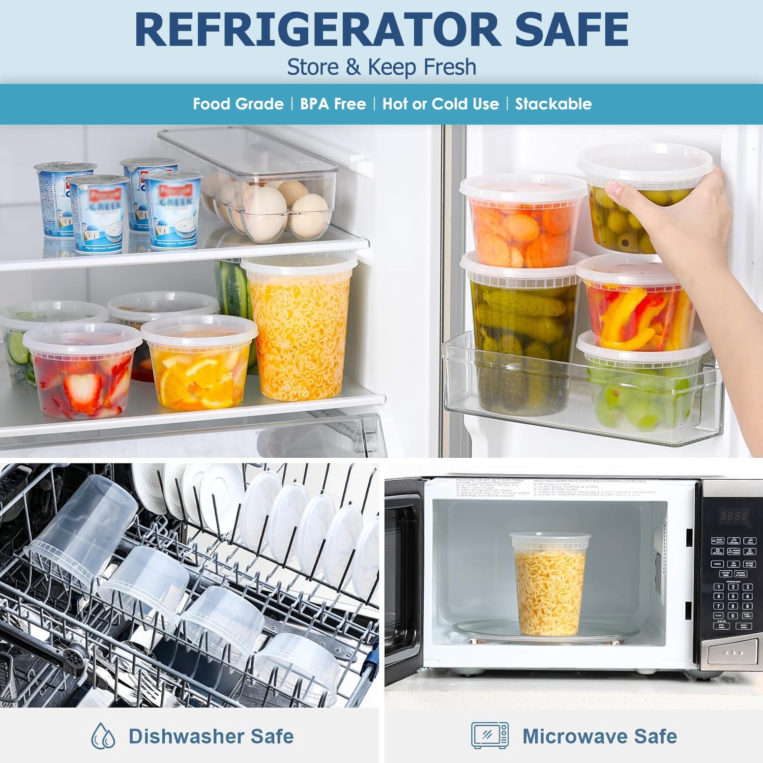 24 pièces conteneurs de stocka - Food Storage Warehouse avis et prix
