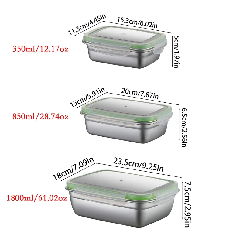 Boîte à déjeuner en acier inox - Food Storage Warehouse avis et prix