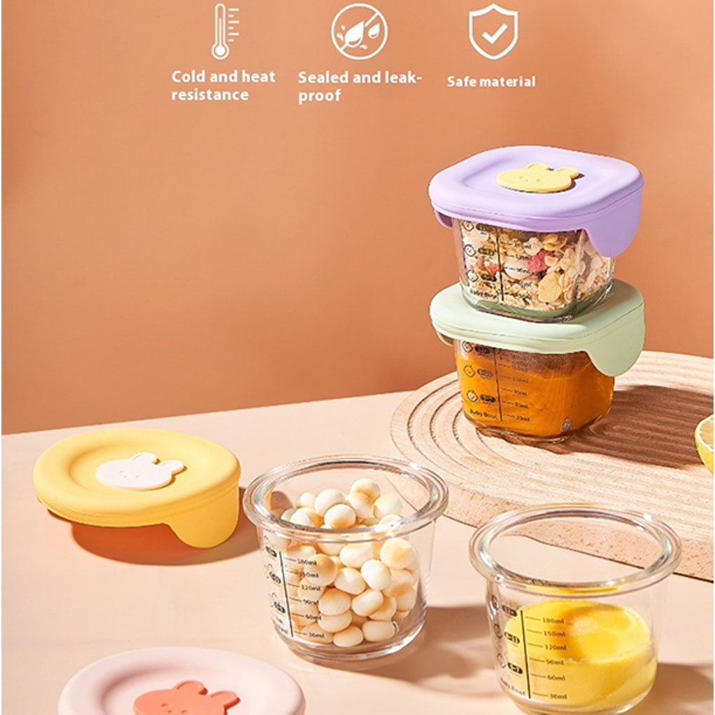 Lot de 4 pots en verre pour al - Food Storage Non Toxic avis et prix